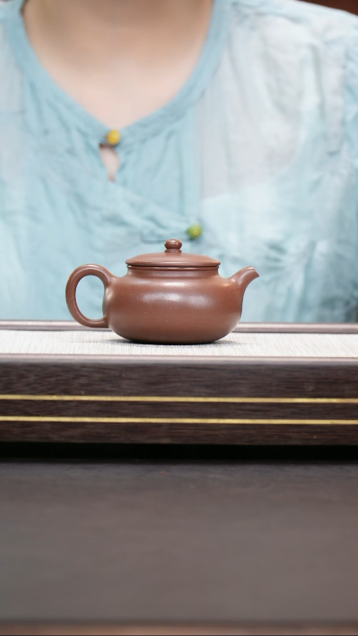 茶壶紫砂紫泥  平盖莲子