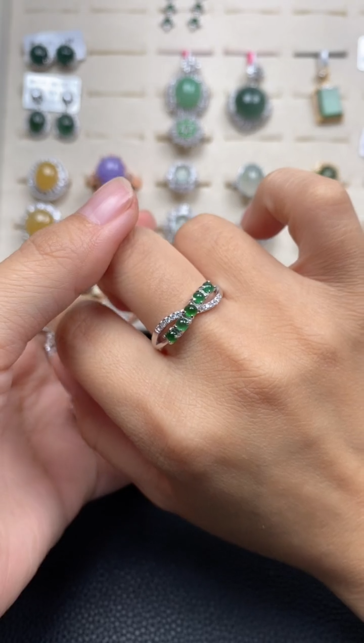 【闪购商品】翡翠戒指银S925镶嵌11111