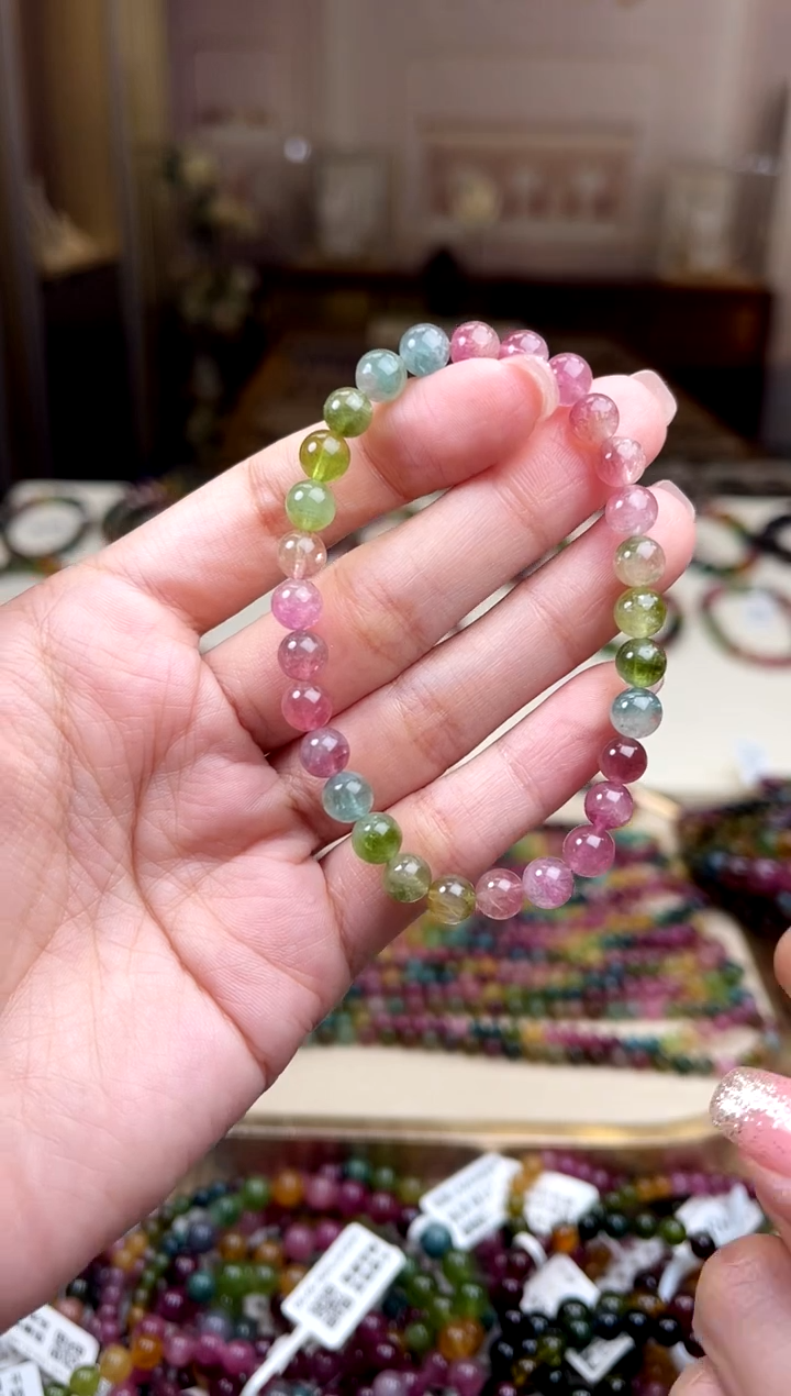 【闪购商品】/未镶嵌碧玺6mm+碧玺单圈多样性发货