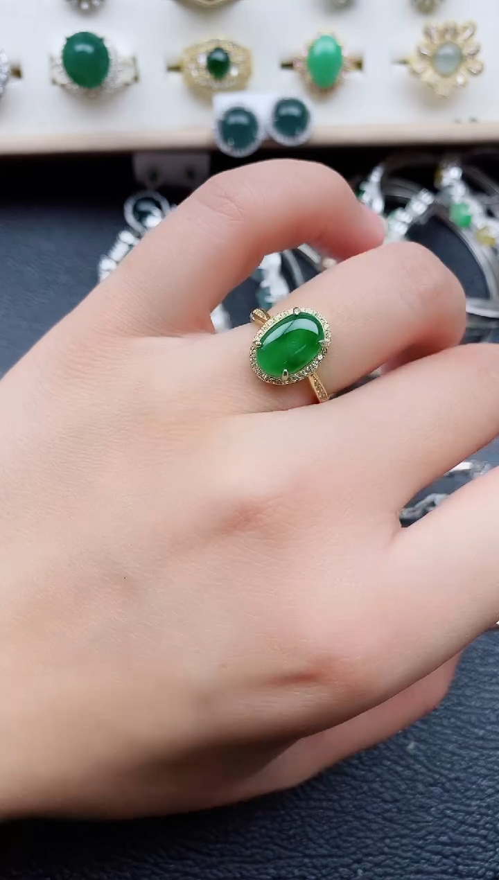 【闪购商品】翡翠戒指银S925镶嵌11111