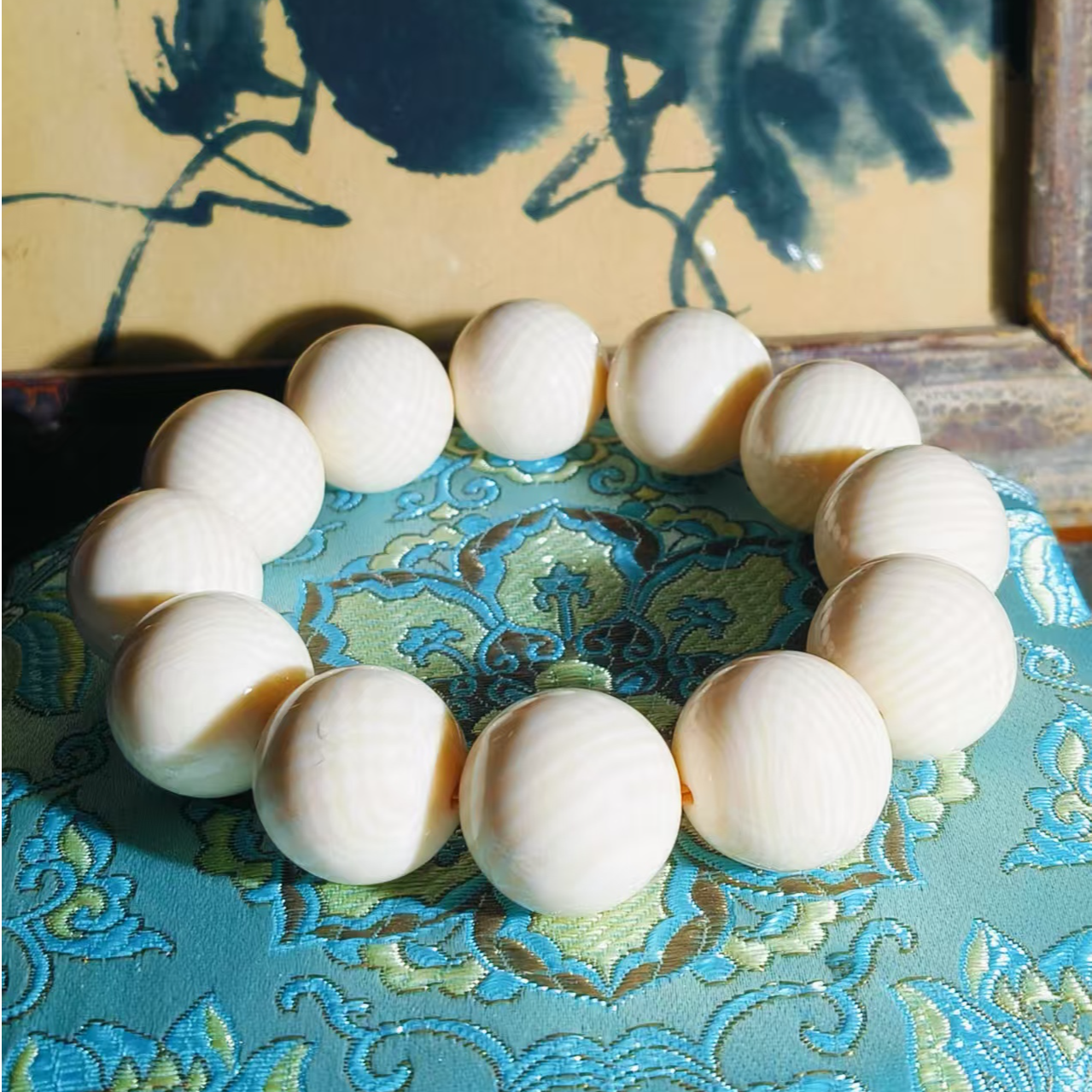 柒国风复古白手串