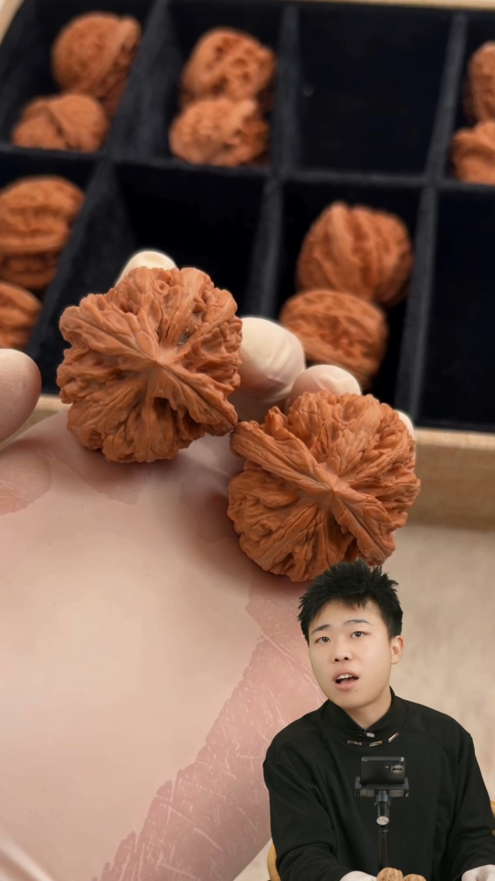 把件文玩核桃42（004）全品红锦鲤文玩核桃