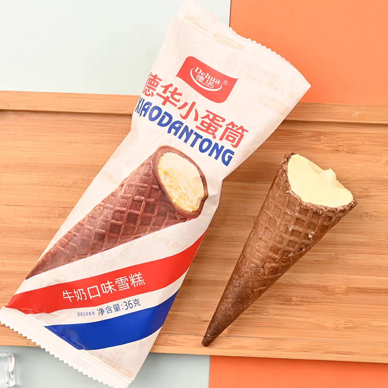 【5支】德华小蛋筒牛奶口味雪糕36g