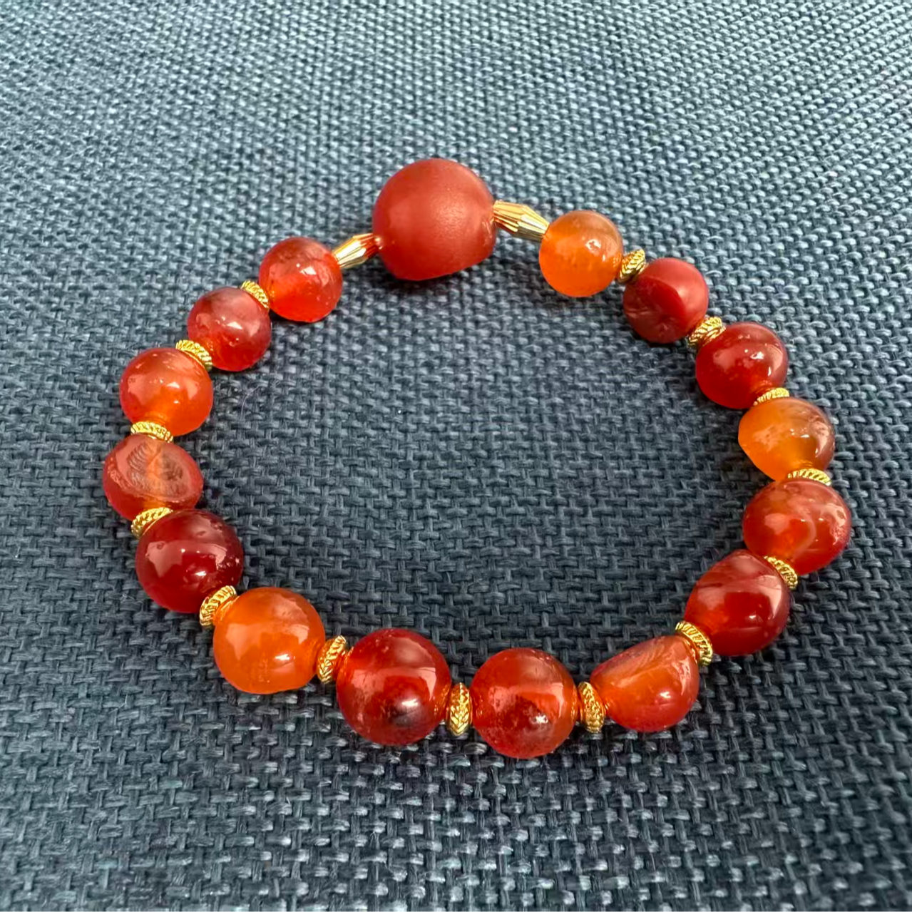 十九世纪玛瑙印章手串【文物宝库】DES2511251002