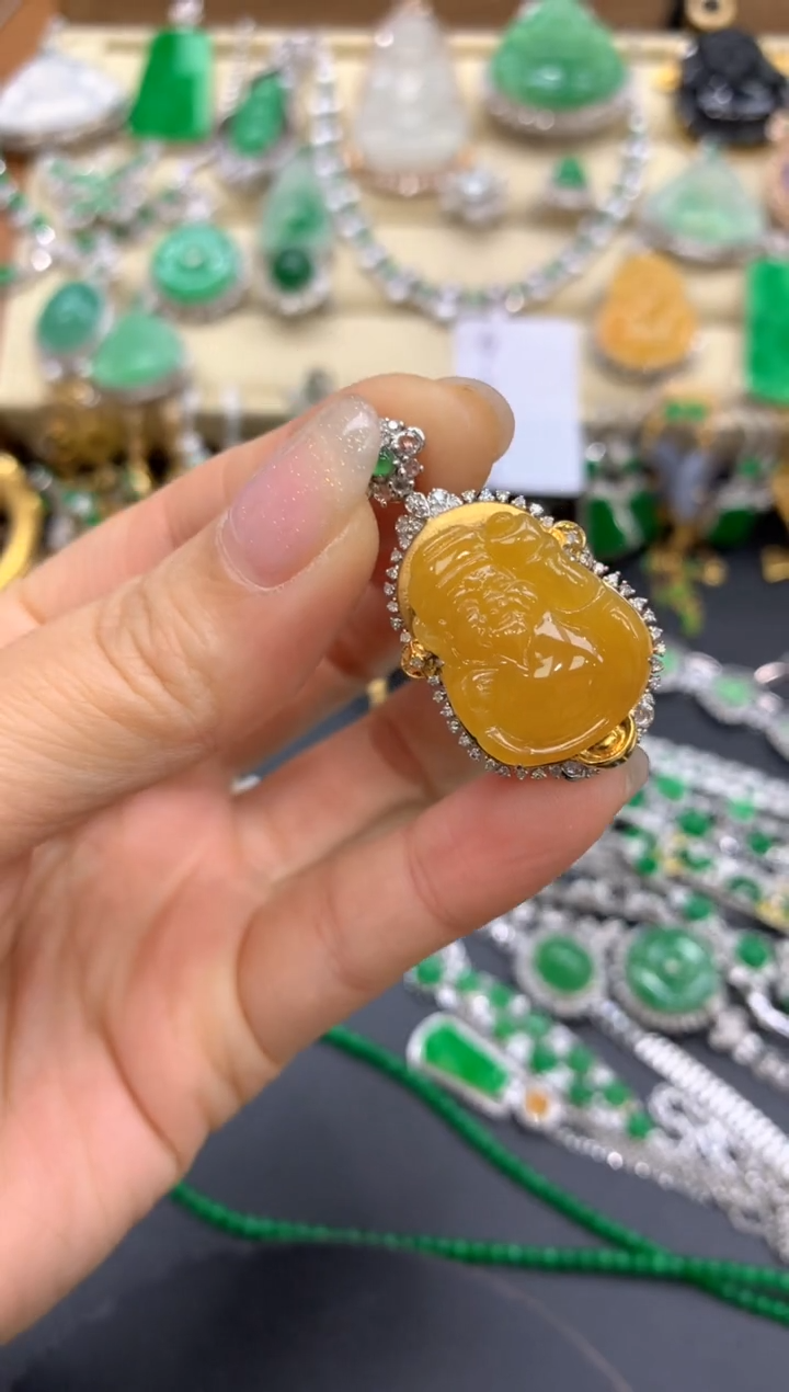 【闪购商品】翡翠颈饰18K金镶嵌470-中国好珍宝