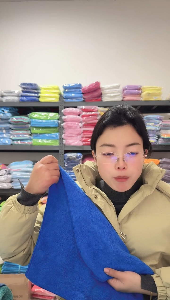 40*40蓝色平纹厚款 抹布