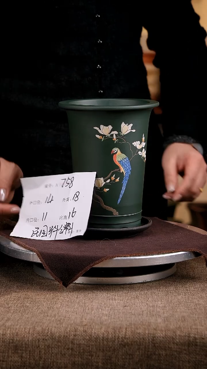 紫砂花盆花卉工艺758+z