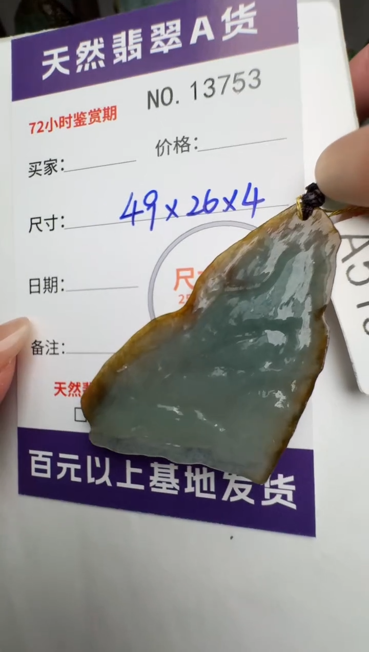 【闪购商品】翡翠颈饰未镶嵌原石13753