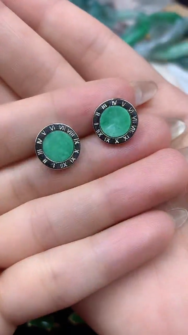 【闪购商品】翡翠耳饰银S925镶嵌 耳饰