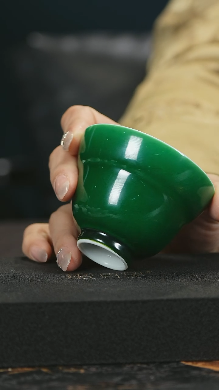 【闪购商品】瓷唐里郎窑绿福禄杯