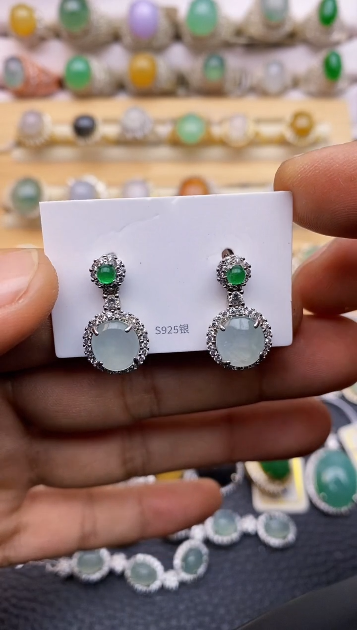 【闪购商品】翡翠耳饰未镶嵌福利款5551