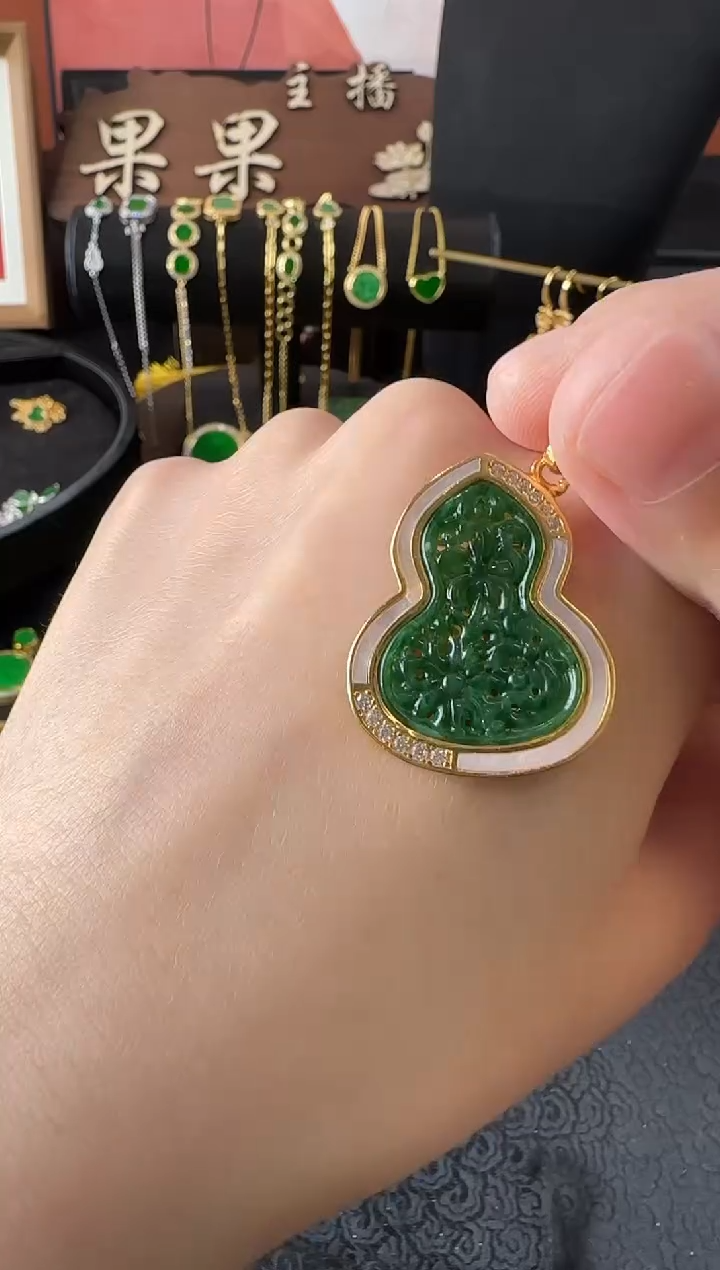 【闪购商品】翡翠颈饰银S925镶嵌吊坠