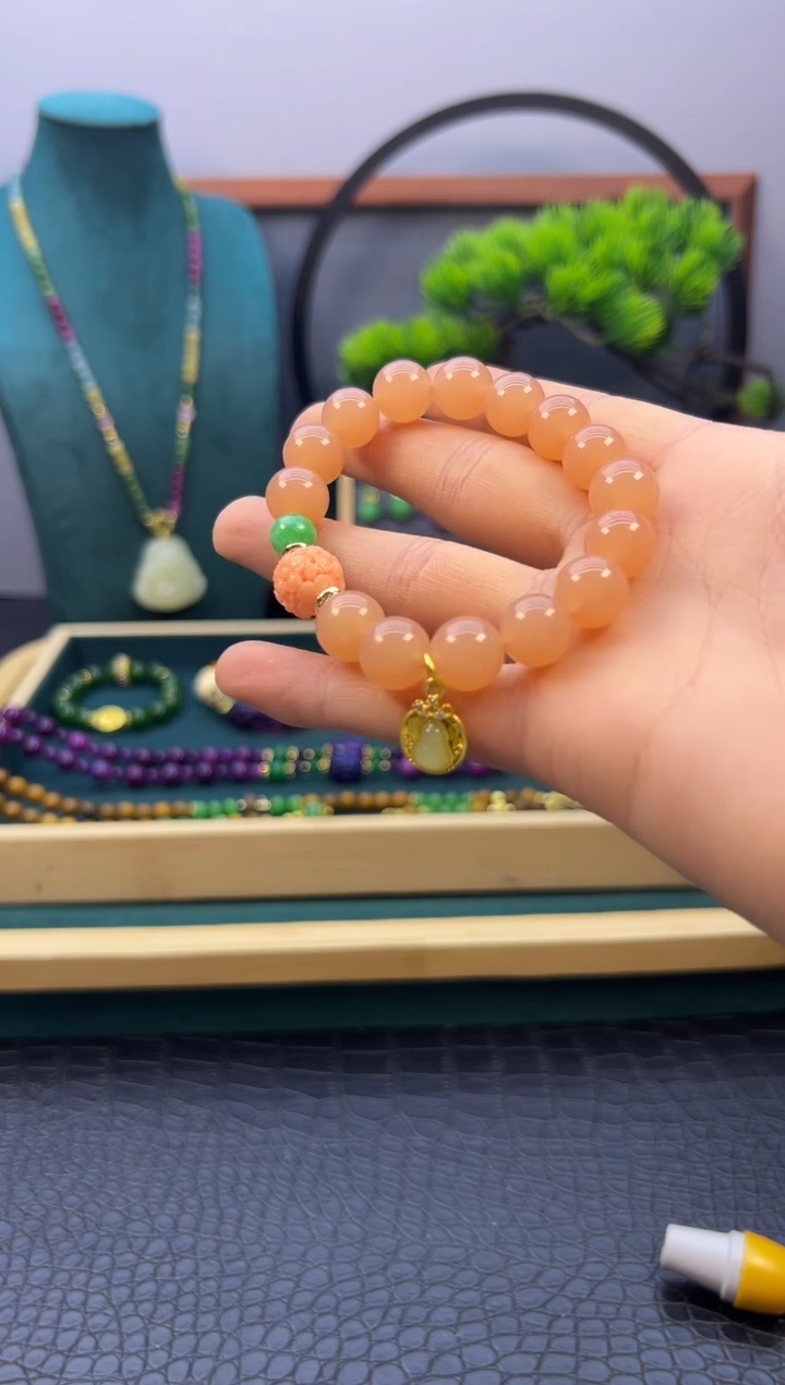 【闪购商品】和田玉手链14K金镶嵌SSSSSSSSSS