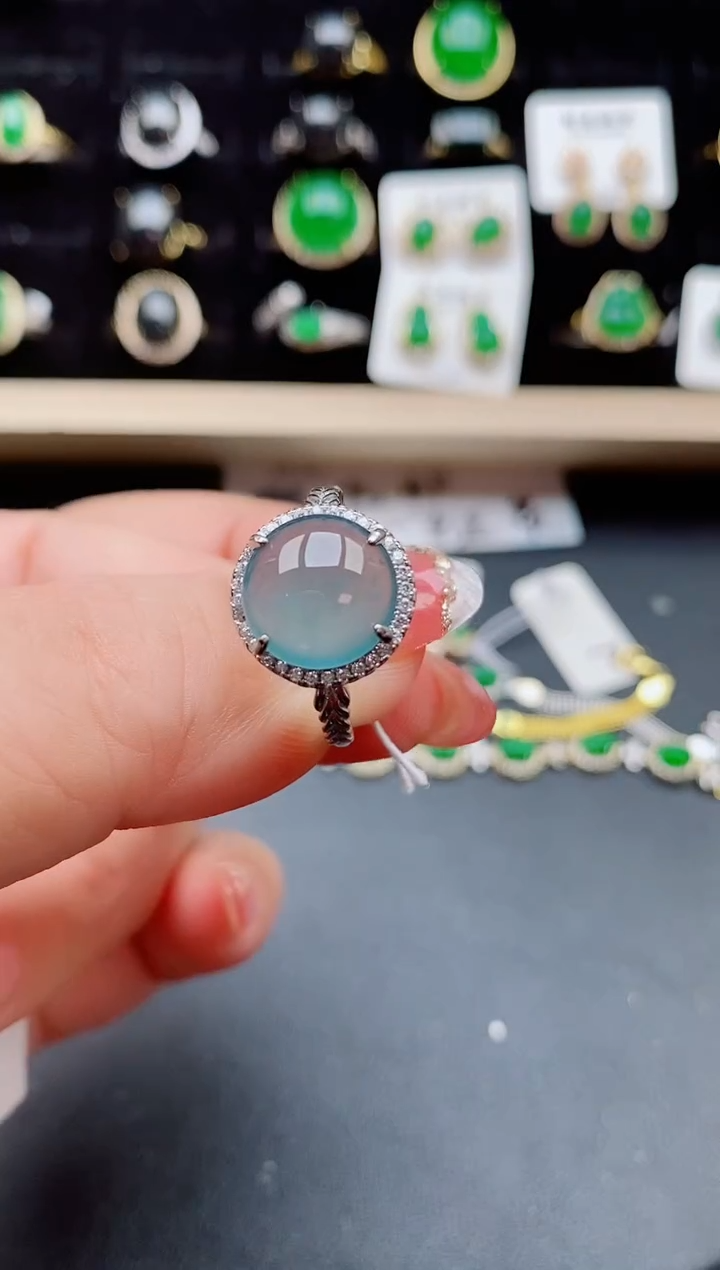 【闪购商品】翡翠戒指银S925镶嵌121212