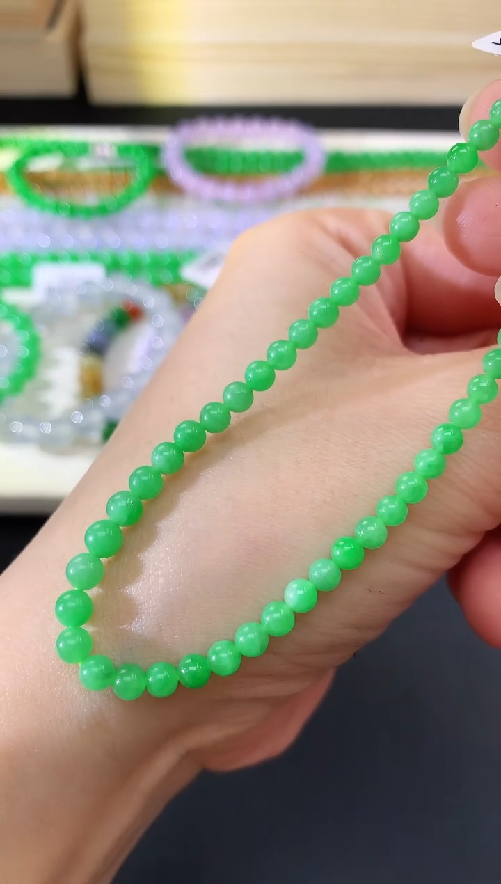 未镶嵌手串翡翠90|3980