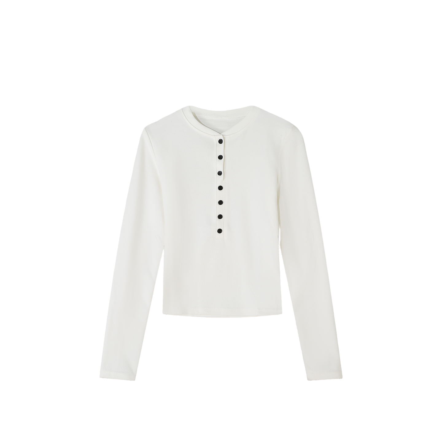 金佳佳【雅痞打底衫】半开领弹力修身正肩内搭T恤