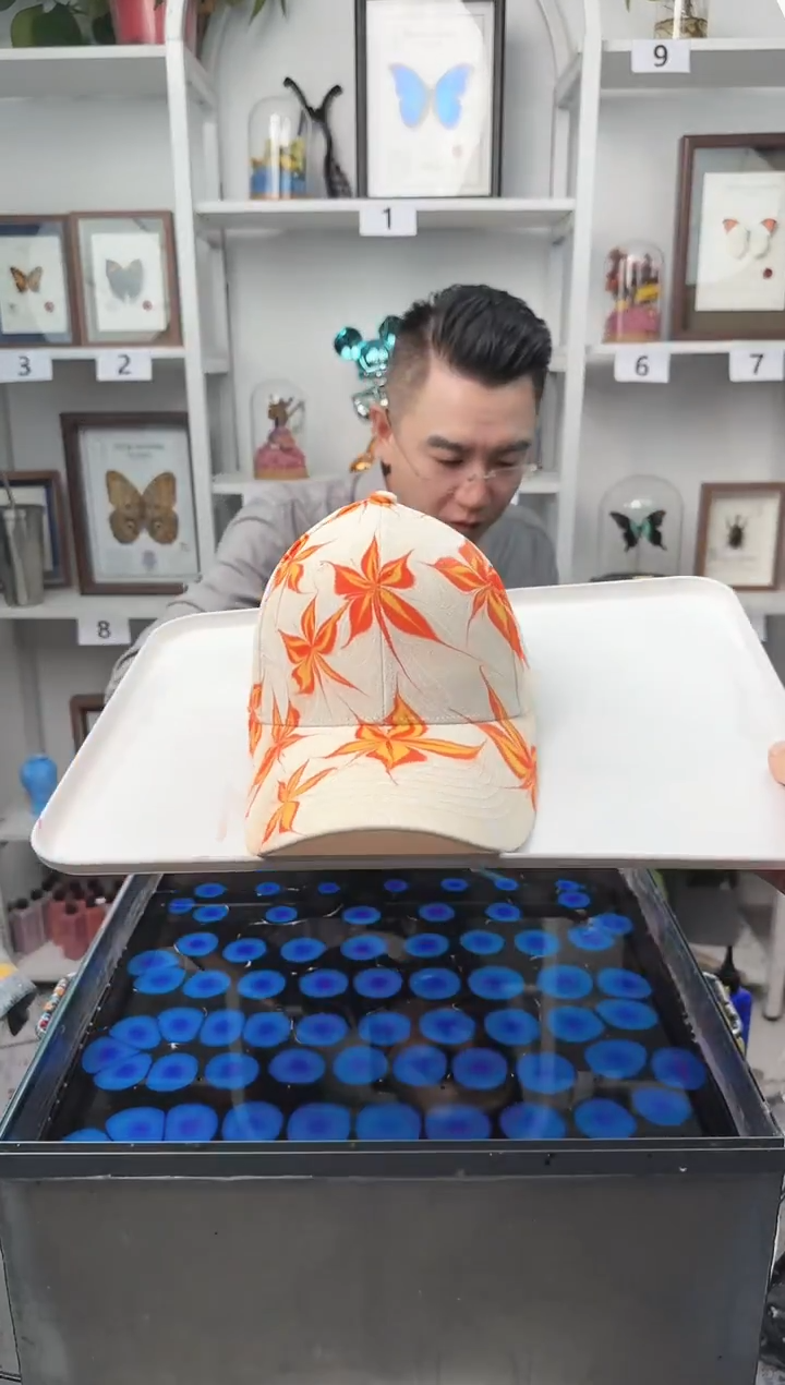 纯棉成人款枫叶水拓帽