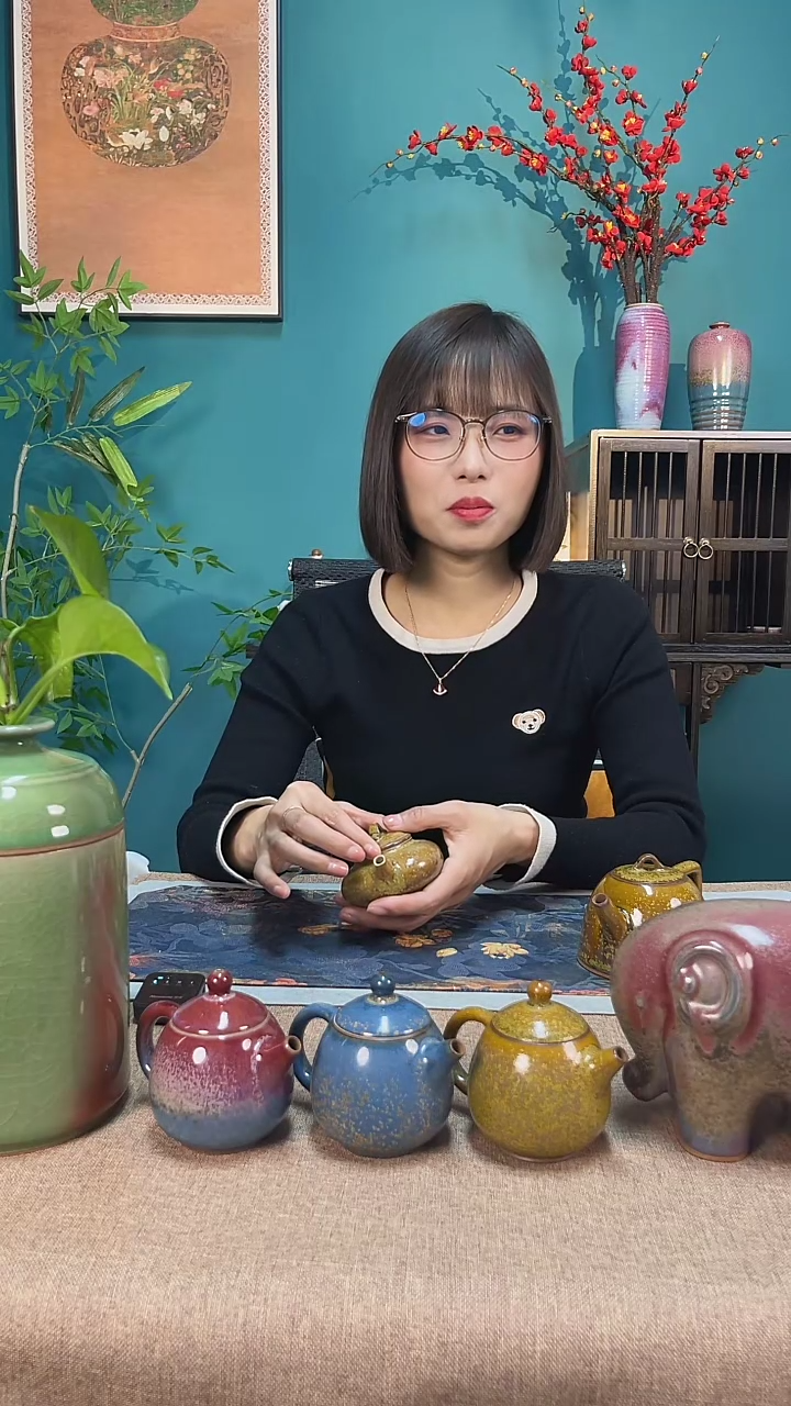 【闪购商品】壶钧尚源原矿钧瓷金玉满堂釉事事如意壶