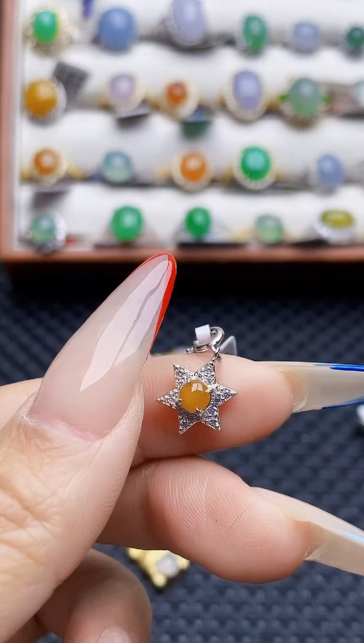 银S925镶嵌戒指翡翠1194