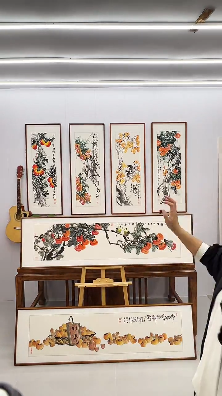 国画汪琼 160*45 万事顺意 