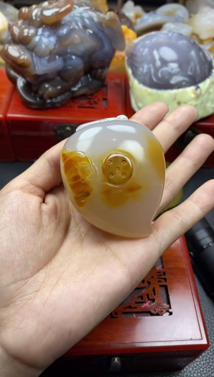 未镶嵌手把玛瑙/玉髓浪**涯00