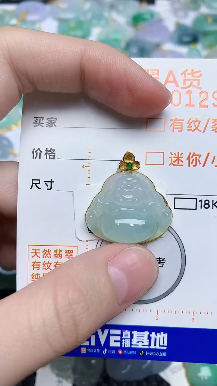 【闪购商品】翡翠颈饰18K金镶嵌453453453