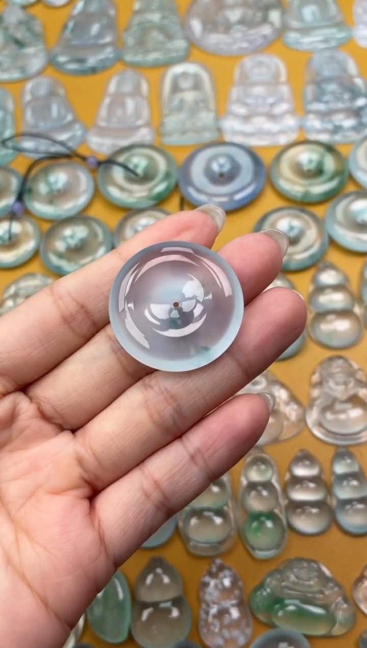 吊坠(不含链)未镶嵌翡翠33平安扣