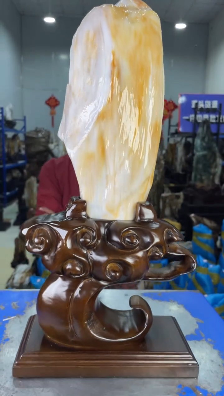 【闪购商品】硅化玉摆件未镶嵌34