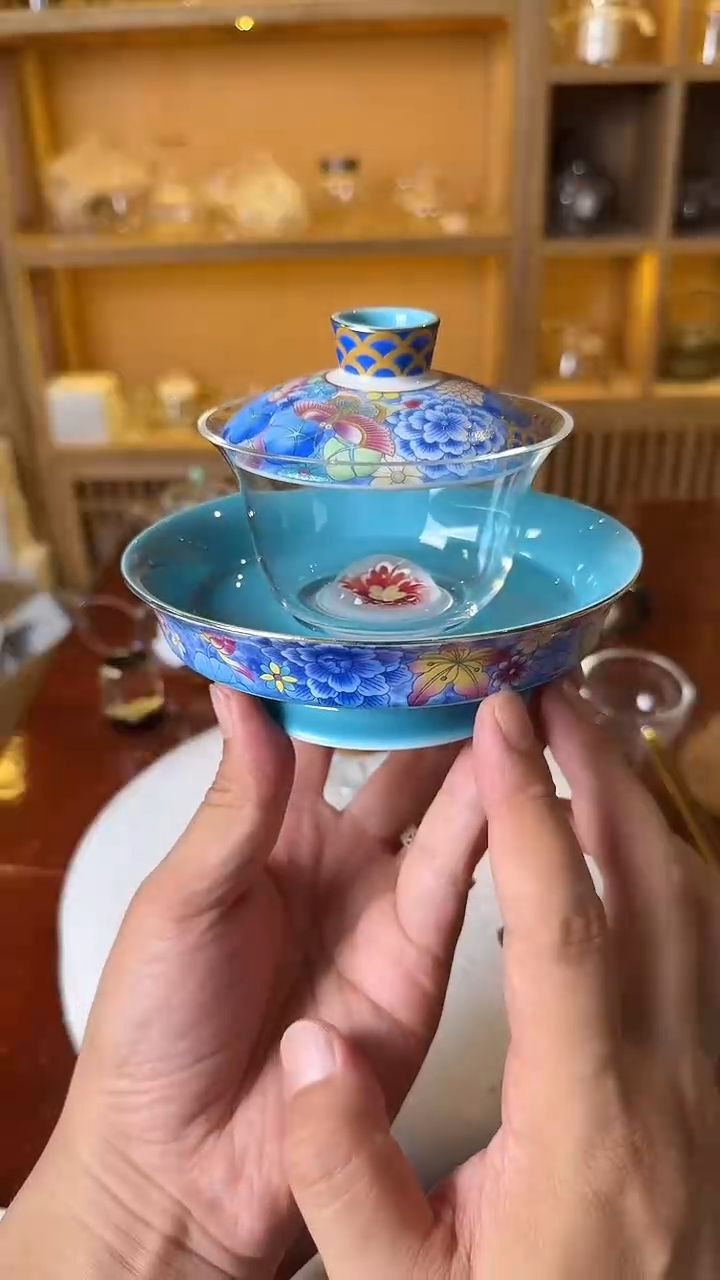 粉花语盖碗。。。。。。