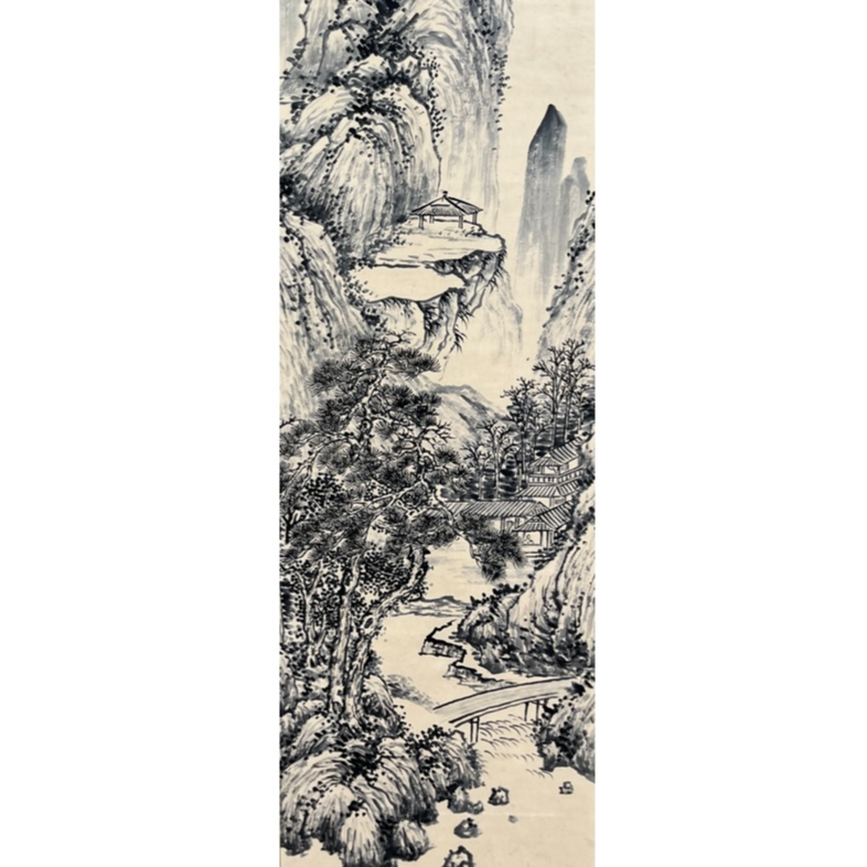 Lot 2172  《水墨画》 133cm*34cm.