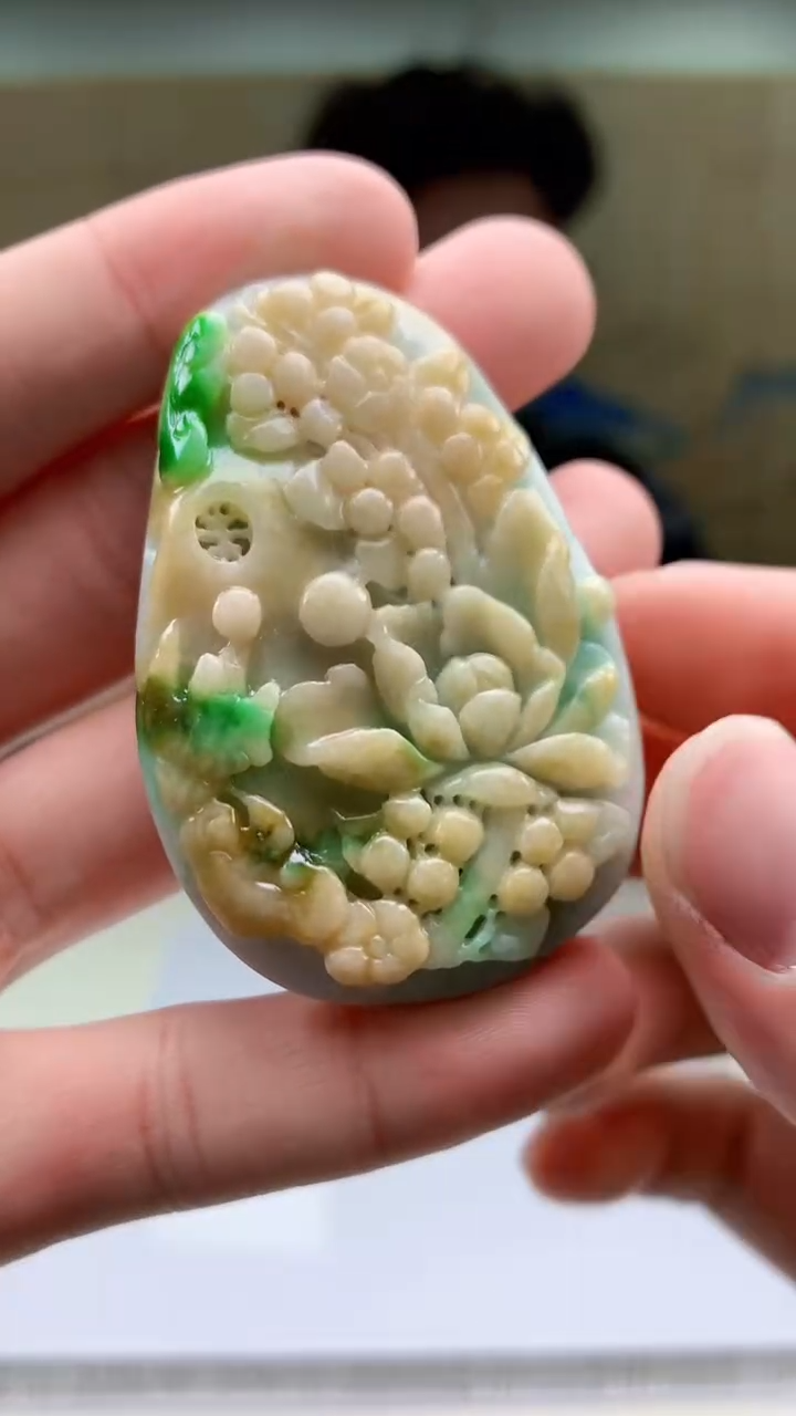 【闪购商品】定制翡翠未镶嵌4688bb-毛货挂件16