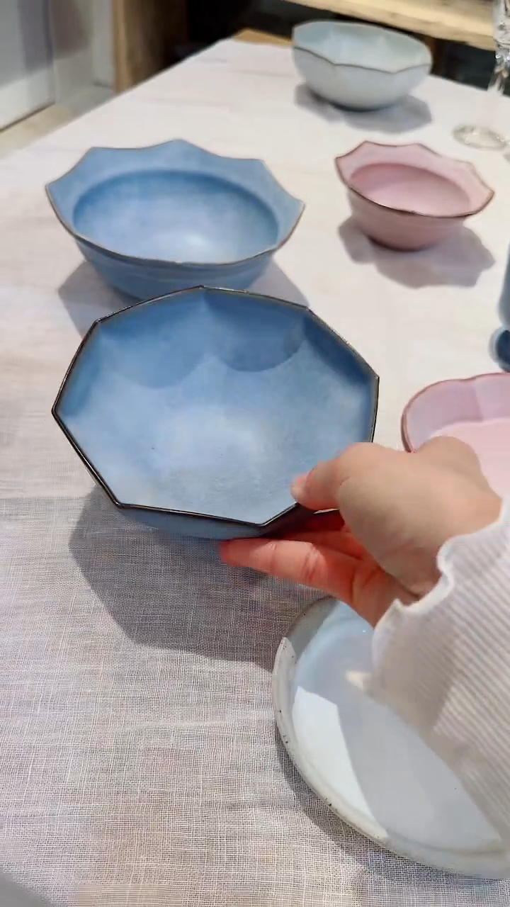 【闪购商品】碗【预售中林】蓝色八角碗(14)*1个