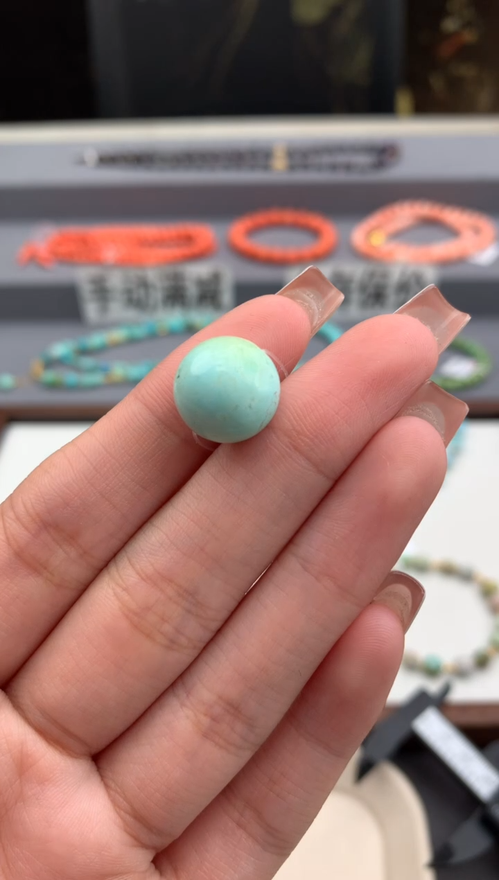 未镶嵌绿松石单珠顺.C132