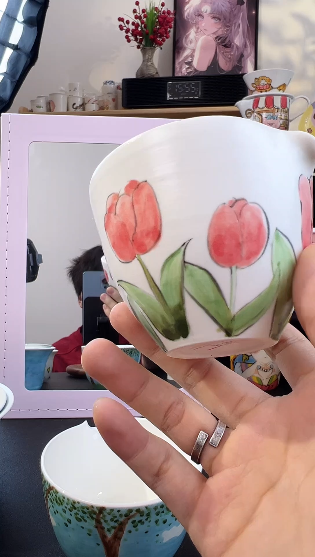 【闪购商品】摆件手工手绘陶瓷小杯杯