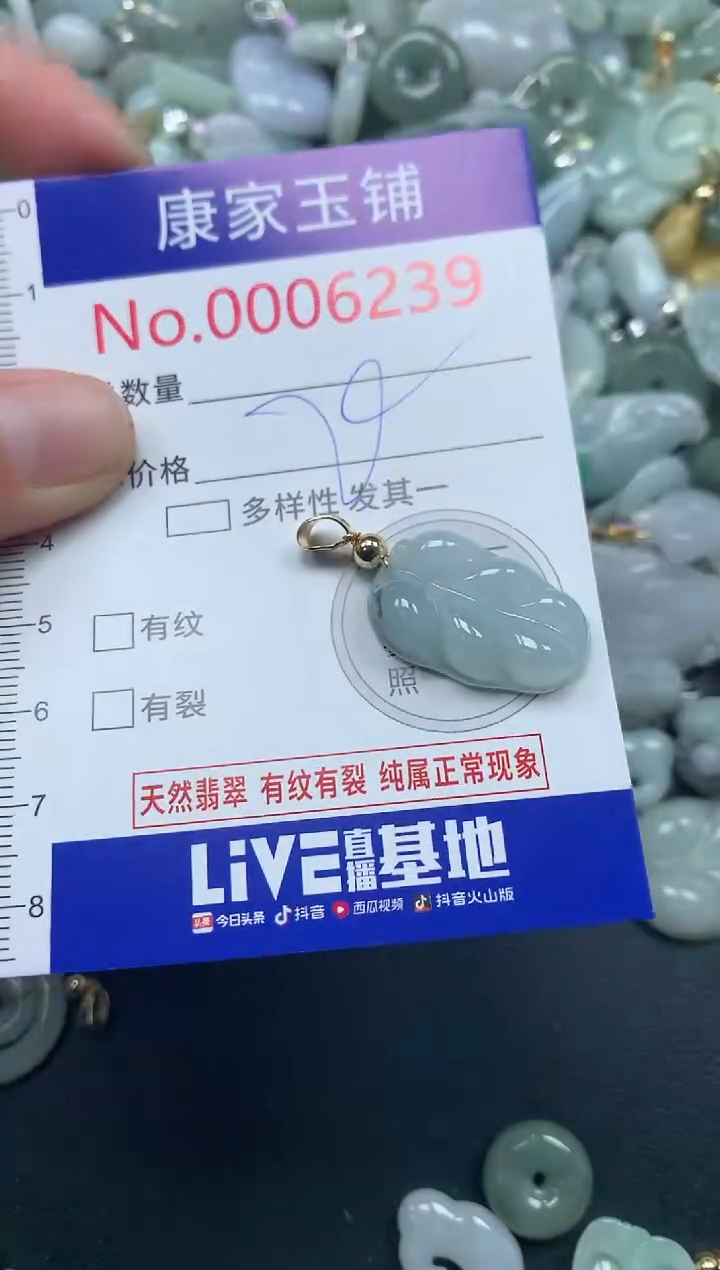 吊坠(不含链)未镶嵌翡翠6239