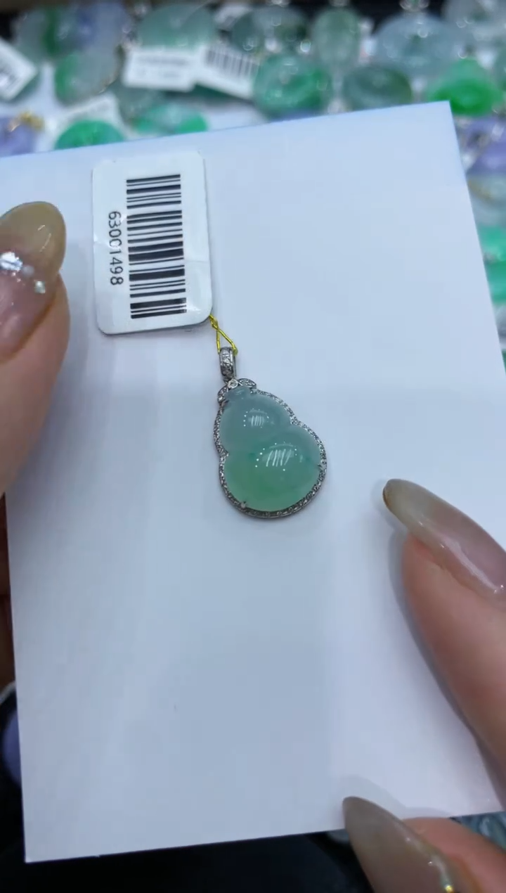 【闪购商品】翡翠颈饰18K金镶嵌222222222