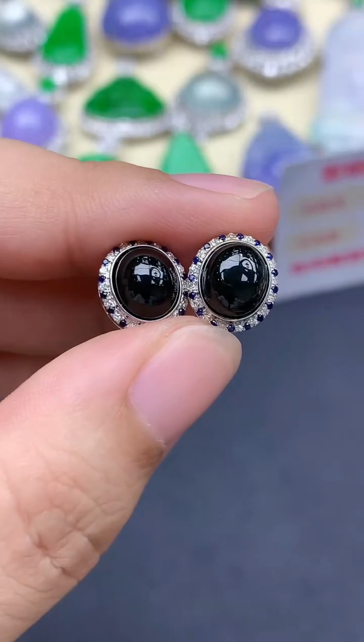 18K金镶嵌翡翠耳饰261-中国好珍宝