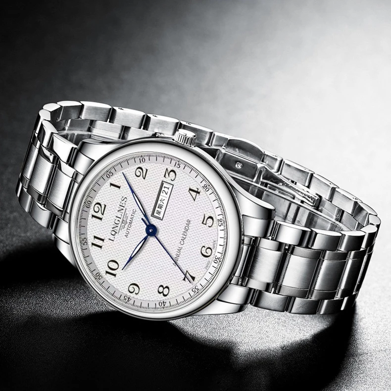 【正品直发】经典百年名匠全自动男士高级防水夜光腕表送黑皮带LC