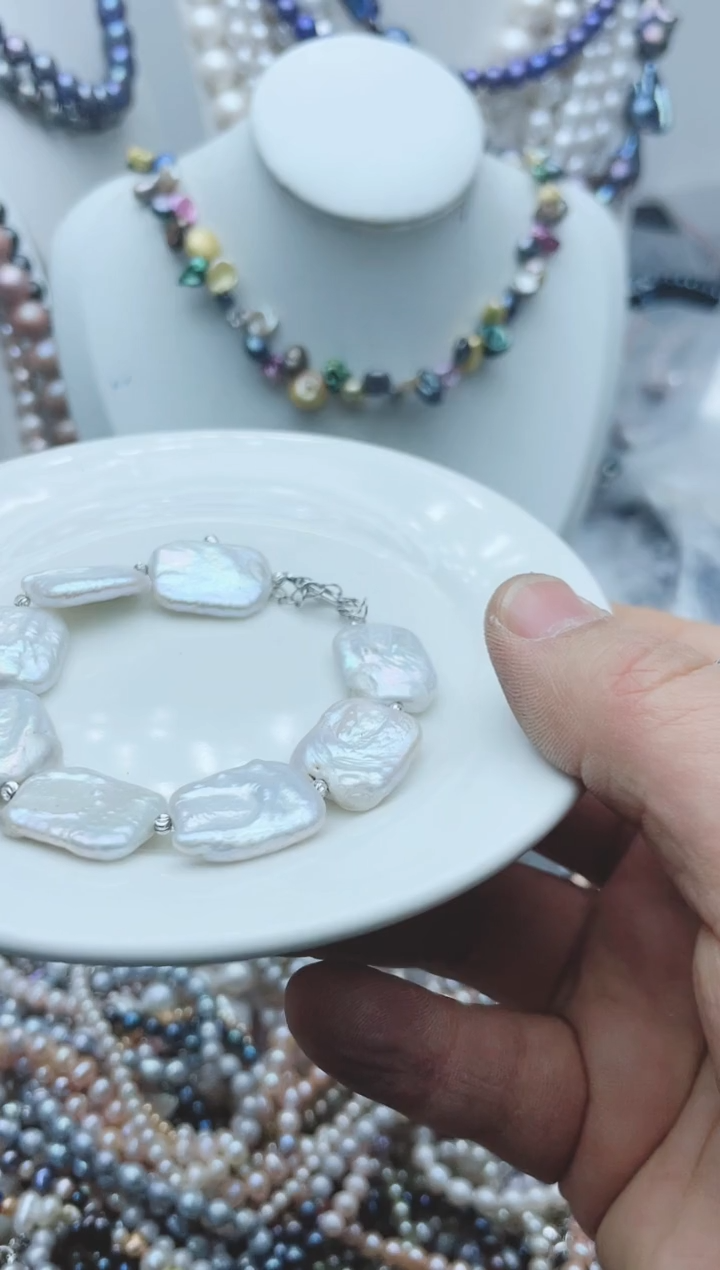 【闪购商品】淡水珍珠颈饰钛钢1