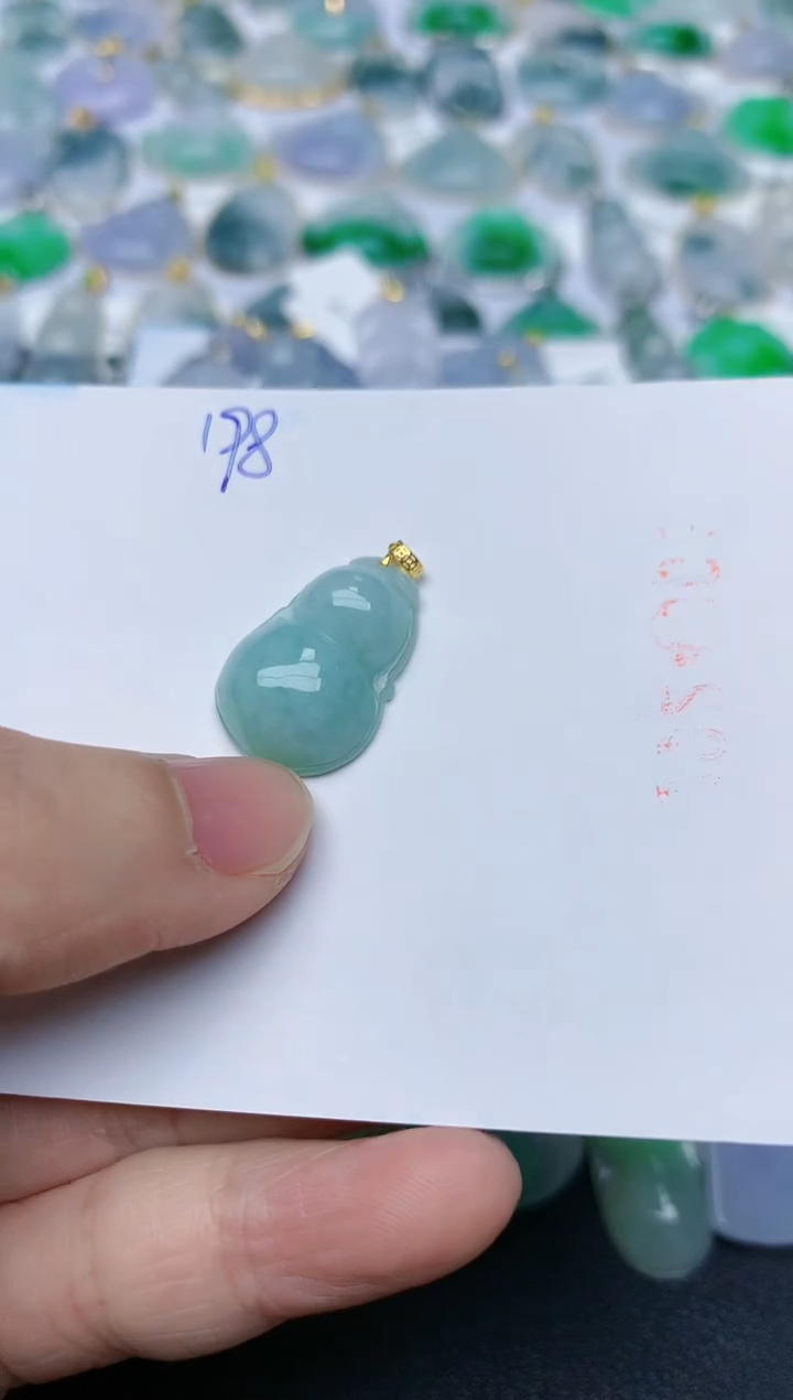 【闪购商品】翡翠颈饰18K金镶嵌天然翡翠A货    