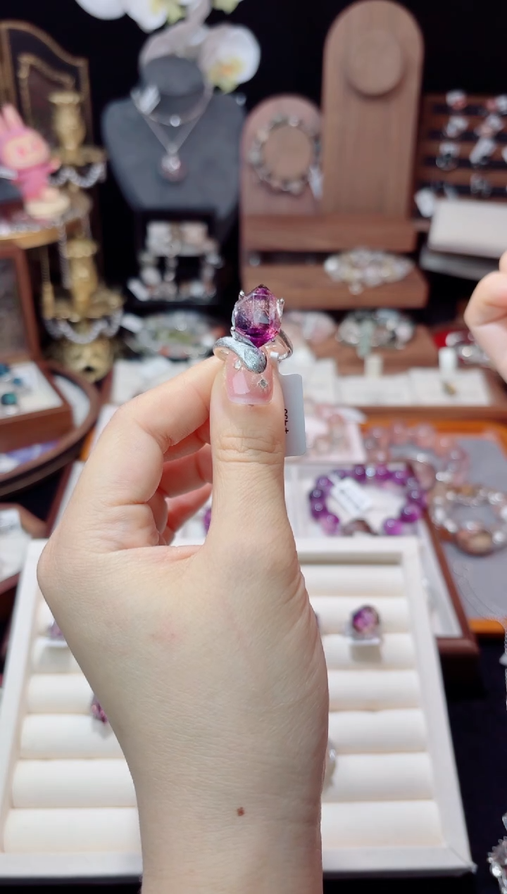 【闪购商品】水晶手链银S925镶嵌超七戒指