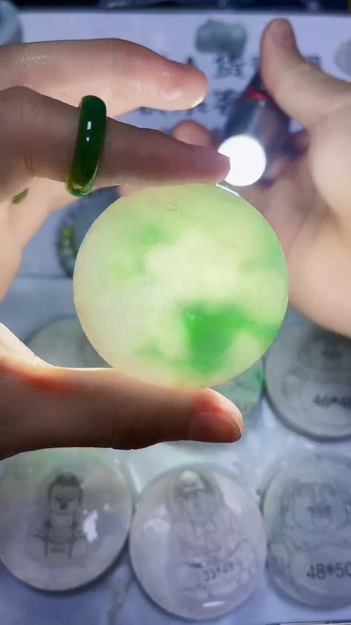 翡翠裸石缅甸天然翡翠A货525