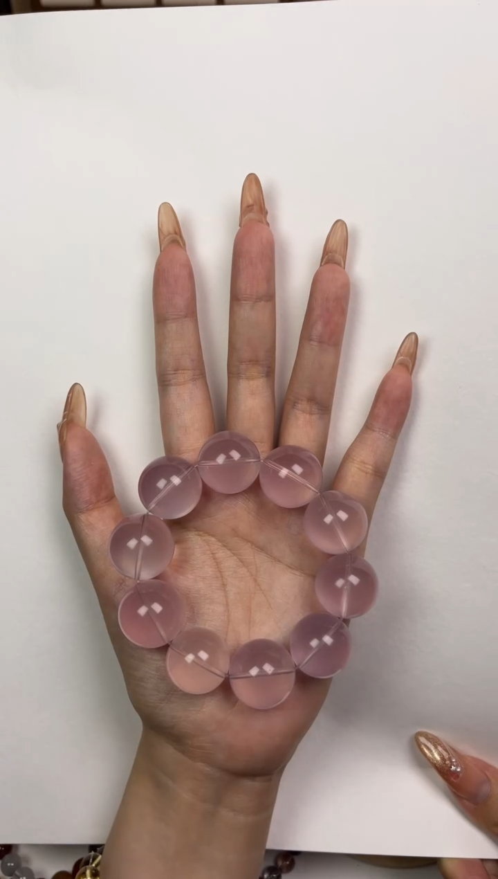 【闪购商品】水晶手链未镶嵌马粉20mm+