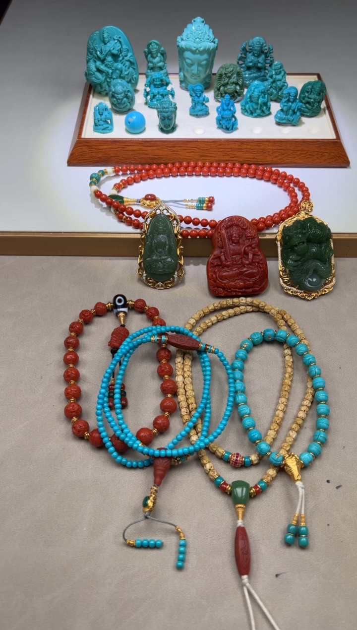 【闪购商品】绿松石手串手串18K金镶嵌手串手串