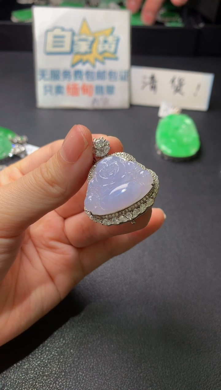 颈饰银S925镶嵌翡翠翡翠