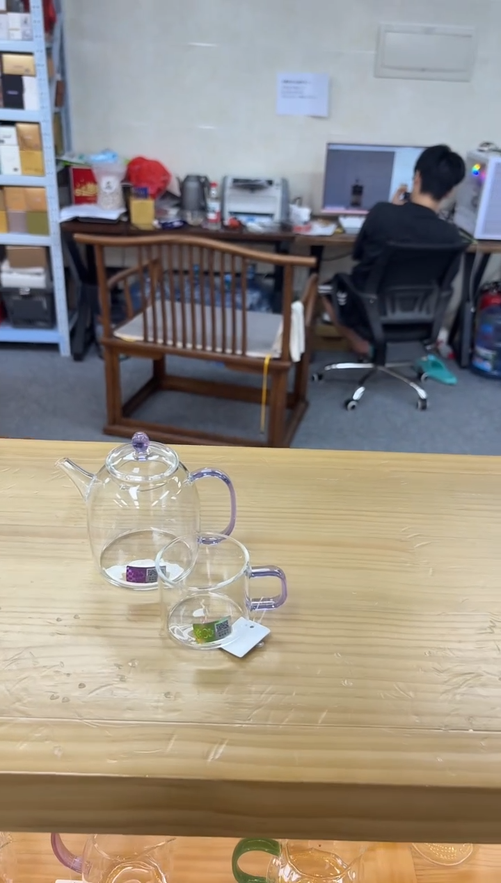 禾器宴辰壶浅紫色+禾器清禾杯一个装