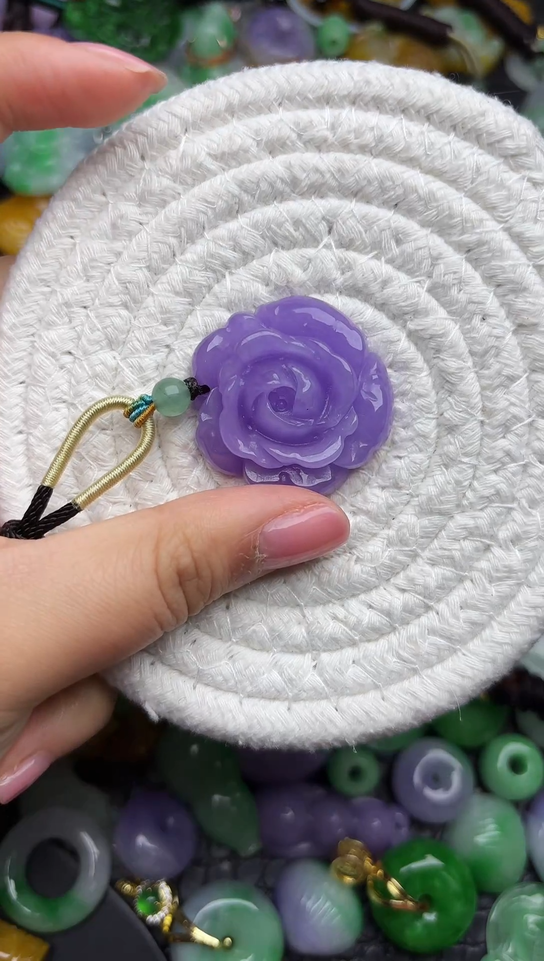 颈饰未镶嵌翡翠缅甸翡翠吊坠