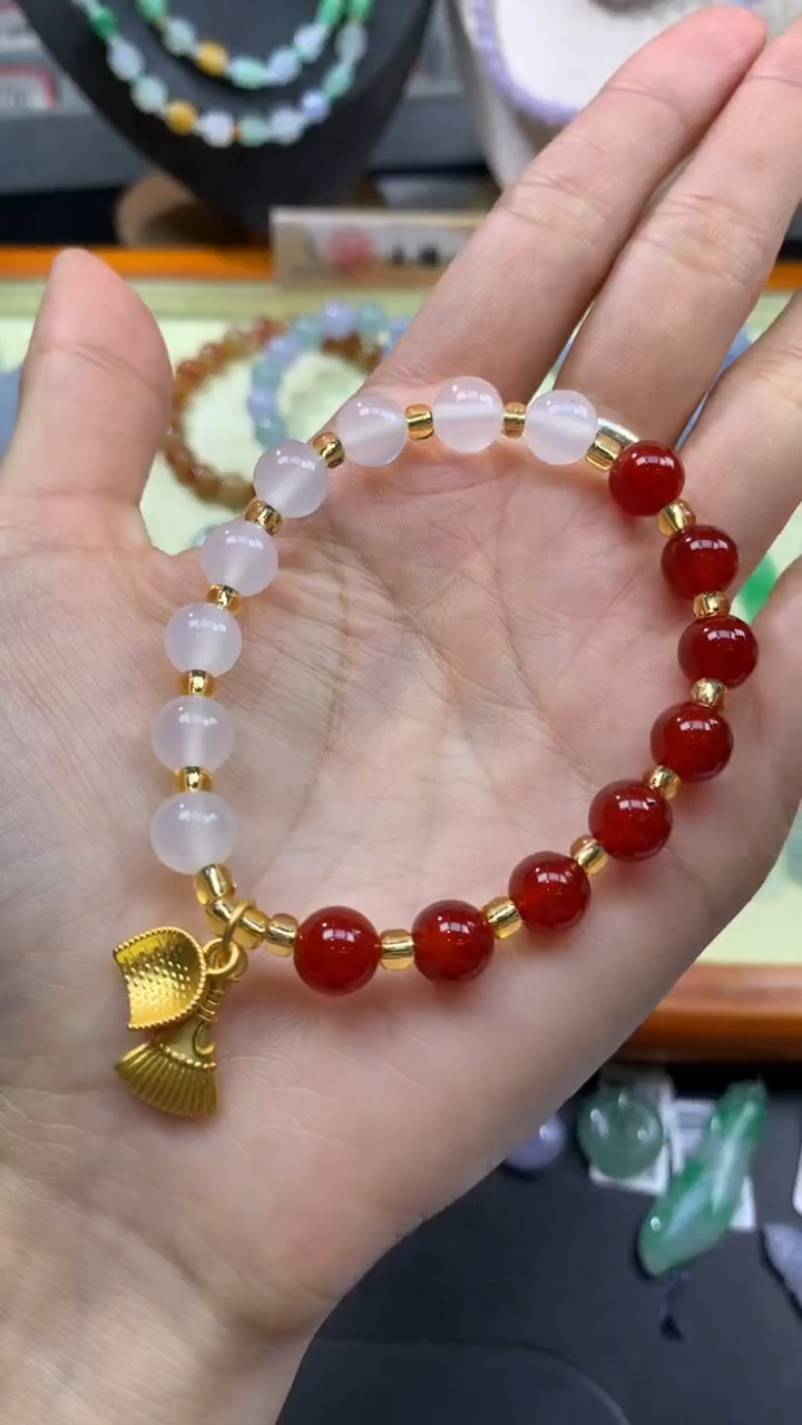 【闪购商品】玛瑙/玉髓手串未镶嵌玛瑙多样性发