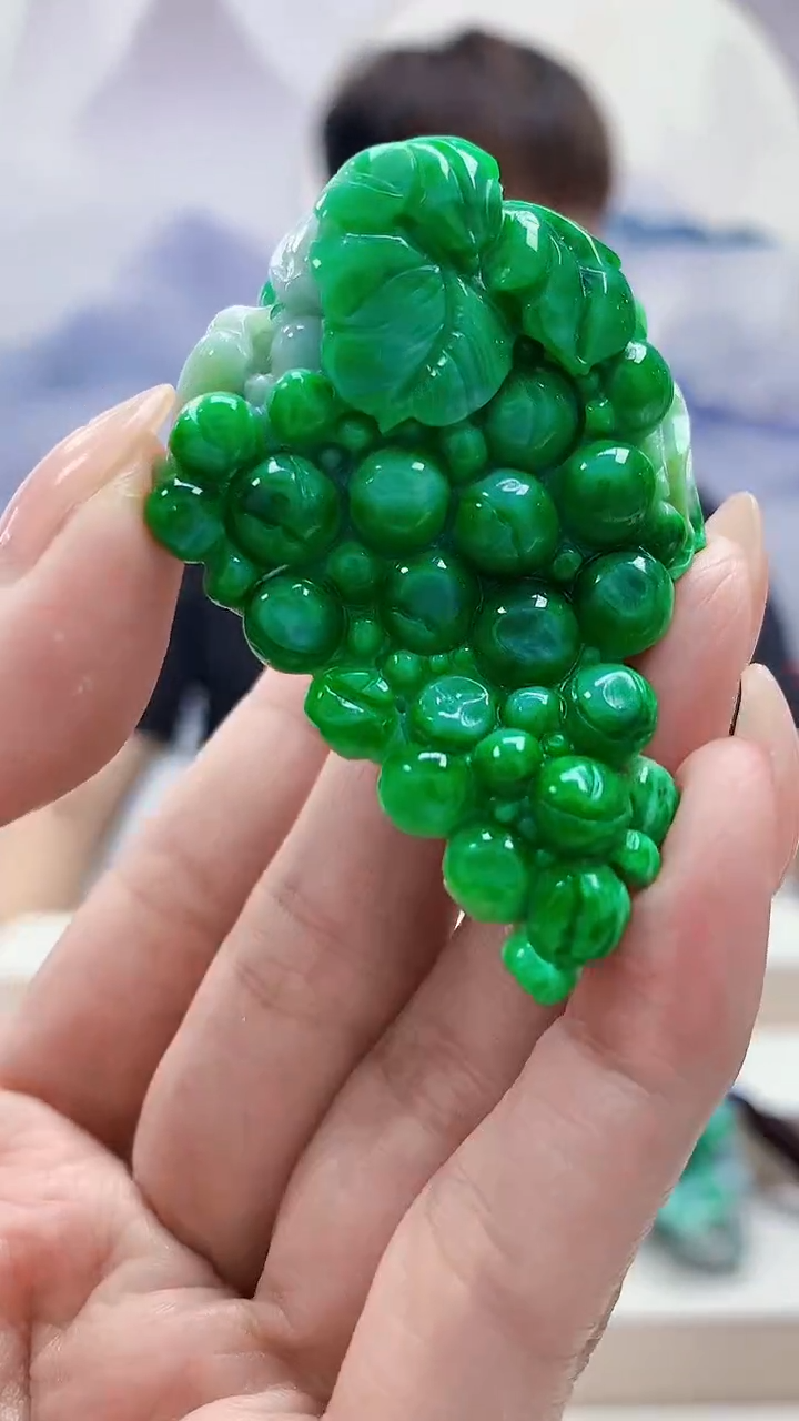 未镶嵌定制翡翠4868MM-毛货挂件77