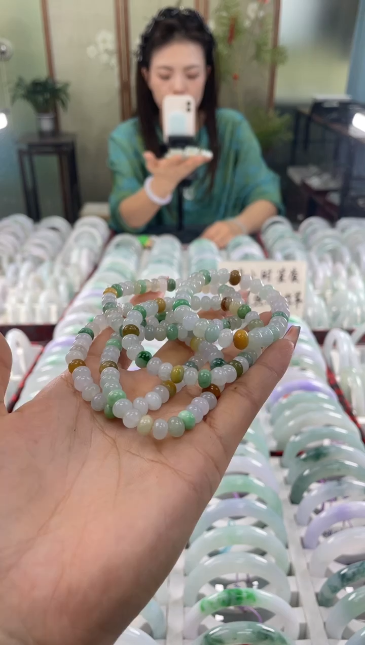 未镶嵌手串翡翠卡7鼓珠   多样性发货发一件